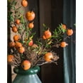 thumbnail image 4 of Artificial Fruit Yellow Orange Pomegranate Fruit Stem 36" Tall, 4 of 6