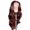 thumbnail image 2 of Wig Medium Length Curl 24 Inch Large Wavelength Wig Glue Free Heat-Resistant Fiber Wig Synthetic High-Temperature Silk Wig Is Suitable For Fashionable Women, Pullover Toupee, 2 of 4