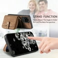 thumbnail image 3 of for Samsung Galaxy S20 Ultra Wallet Case, Crossbody Phone Purse with Card Holder for Women, Zipper PU Leather Carrying Cover Gift with Shoulder Strap Kickstand Anti-drop for S20 Ultra - Brown, 3 of 10