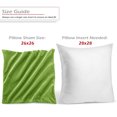 thumbnail image 3 of Nestl Velvet Throw Pillow Covers Solid Square Soft Decorative Pillow Cover for Sofa, 24" x 24", Garden Green, Pack of 2, 3 of 8