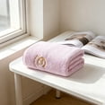 thumbnail image 5 of Soft Fleece Embroidered Bath Towel, Quick Dry Water Absorbent Lint-Free Towel for Home Gym Beach Use,Purple, 5 of 5