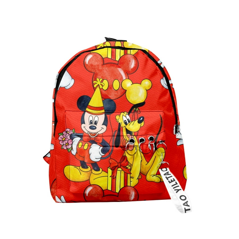 Mickey and Minnie Cartoon Backpack School Bag,Back to School Bags  ,Christmas Gifts for Kids，Mickey and Minnie Backpack