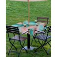 thumbnail image 4 of Fsddascl Teal Pink Outdoor Tablecloth - 60x60 Inch Square Dining Table Cover, Modern Abstract Ink Painting Luxury Marble Waterproof Outdoor Table Cloth with Umbrella Hole & Zipper for Picnic/Patio, 4 of 7