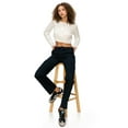 thumbnail image 4 of KHAKI & BLUE Women's Work Pants – Mid Rise Relaxed Fit Straight Leg Cargo Casual Trousers with Multi Pockets, 4 of 6