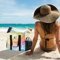 thumbnail image 6 of Summer Wave Reusable Grocery Bags with Handle Side Pocket Waterproof Shopping Portable Tote, 6 of 8