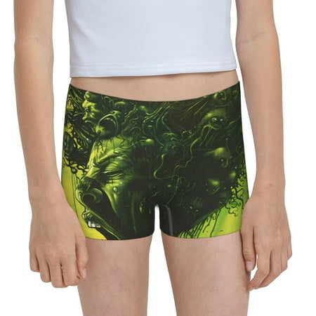 Pofeuu Screaming Horror Art Print Soft Cotton Girls Boyshort panties Toddler Underwear-X-Large