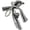 Black, variant on Lace Bow Keychain with Faux Pearl Heart Star Detail Alloy Keyring Bag Charm for Women Girls Black