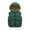 86# Green, variant on oqasdz Girls Vests Children Solid Color Hooded Vest Fall Winter Lined Thicken Baby Warm Comfortable Top Vest Coat Outwear Size 2 Y-3 Y