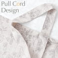 thumbnail image 2 of Curtainking Tie Up Valance Curtain 50x20 inch Grey on Beige Farmhouse Floral Printed Valance for Kitchen Bathroom Light Filtering Small Curtain Rod Pocket 1 Panel, 2 of 8