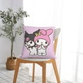 thumbnail image 4 of Kuromi and My Melody Throw Pillow Cover Decoration Pillow Case Cushion for Home Sofa Couch 18"x18", 4 of 7