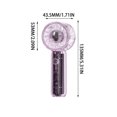 thumbnail image 2 of Fully Transparent Mini Handheld Fan, USB Rechargeable With Lanyard, High Wind Power Portable Pocket Fan, Compact Desktop Cooling Fan, for Travel, Outdoor, Office & Daily Personal Cooling Use, Purple1, 2 of 8