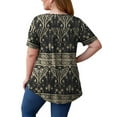 thumbnail image 6 of LETDIOSTO Women's Plus Size Tops Short Sleeve Shirts Lace Pleated Tunic Causal Tee Blouses M-4XL, 6 of 7