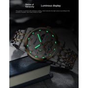 EXPLOJOY Luxury Automatic Watch for Men – Skeleton Design, Moon Phase Display, and Luminous Features
