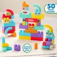 thumbnail image 4 of Playskool Busy Builders Blocks, Curious Creators Learning Toy, 50-Piece Building Blocks Set, Ages 18 Months+, 4 of 9