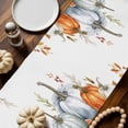 thumbnail image 2 of Fall Orange Pumpkin Table Runner, Autumn Thanksgiving Kitchen Dining Table Decoration for Home Party Decor 13x60 Inches, 2 of 9