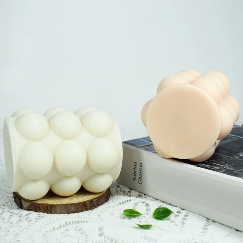 Silicone Candle Moulds Reusable Candle Moulds 3D Candle Making Hexagon Cylinder Candle Molds Silicone for DIY 3D Candle