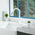 thumbnail image 3 of Boyel Living Single Handle 3-function Kitchen Faucet Pull-down Spout,Kitchen Sink Faucets with Base Plate Suit to 1 or 3 Holes White, 3 of 9