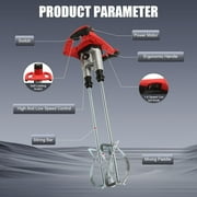 Double Paddle Electric Cement Mixer, 2500W Handheld Electric Concrete Mixer, Portable Mud Mixer with 6 Adjustable Speed, Double Auger Mixer for Mixing Mud, Cement, Mortar, Paint, Fodder