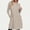 Khaki, variant on Women's Knit Dress Long Sleeve Casual Crew Neck Tunic Dresses with Pockets Button Side Fall Winter Trendy Outfits Khaki XL(XL)