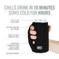 thumbnail image 2 of Host Insta-Chill Slim Can Sleeve for Beer, Soda, Seltzer, Juice Cans, Black, 2 of 6