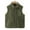 Blackish Green, variant on KAUOD Girls Fuzzy Mock Neck Vest Zip up Winter Fleece Sleeveless Coats Front Zipper Pockets Plush Outwear Vest Padded Warm