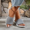 thumbnail image 3 of Modisza Mens Orthopedic Slide Sandals with Arch Support Knitted Soft Flat Slides Summer Indoor Slip on Walking Shoes Grey size 6, 3 of 6
