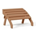 thumbnail image 4 of WestinTrends Dylan Outdoor Patio HDPE Adirondack Ottoman Footrest, Teak, 4 of 15