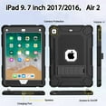 thumbnail image 4 of BMOUO Case for iPad 6th 5th Generation (9.7 inch, 2018/2017), Shockproof Protective iPad 9.7 Case with Built-in Stand/Pencil Holder for iPad 6th/5th Gen, Air 2,Black, 4 of 7