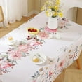 thumbnail image 4 of Spring Rectangle Tablecloth, 60x84 Inches, Watercolor Wild Flowers Spillproof Wrinkle Free Machine Wash Polyester, Floral Oblong Table Cloth for Indoor/Outdoor & Spring/Summer Daily Use, 4 of 5
