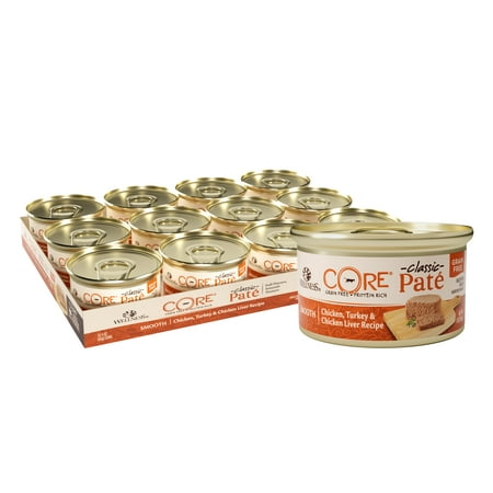 UPC: 0076344078890 | Wellness CORE Grain Free Canned Cat Food Chicken Turkey & Chicken LiverPate 3 Ounces (Pack of 12)