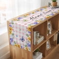 thumbnail image 6 of Table Runners 120 Inches Long Dress Scarves, Spring Wildflowers Farmhouse Coffee/Dining/Kitchen Table Runner for Living Room, Watercolor Floral Butterflies Pink Plaid 13x120 Inch, 6 of 9