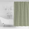 thumbnail image 2 of Shower Curtains Sets for Bathroom Decor Boho White Stripe on Sage Green Waterproof Bathroom Curtain with Hooks, Farmhouse Minimalist Style for Bathroom Decor,36x72IN, 2 of 7