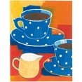 thumbnail image 2 of Lovell, Kathrine 20x24 Gold Ornate Wood Framed with Double Matting Museum Art Print Titled - Two Blue Cups, 2 of 4