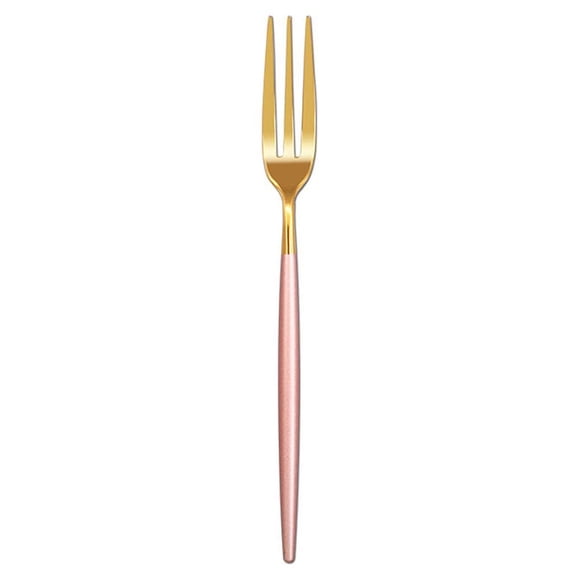 Cateissary Tenedor de fruta, pastel de aperitivos, superficie de espejo de caramelo, vajilla, utensilios de cocina, palillos de sólidos, Mostrada Oro rosado