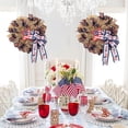 thumbnail image 6 of Yhmxh Patriotic Day Wreath, Memorial Day American Flag Color Burlap Mesh Wreath for Front Door Independence Day 4th of July Wreath for Indoor and Outdoor Red White Blue Ribbon Mesh Wreath (16inch), 6 of 6