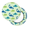 thumbnail image 7 of Uemuo Cute Dinosaur Blue Green Pattern Round Bar Stool Seat Covers Washable Stool Cushion Slipcover Elastic Bar Chair Covers-13 inch, 7 of 7