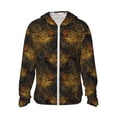 thumbnail image 1 of Vsdgher Sweat à Capuche Mandala Imprimé Libellule Dorée pour Hommes Femmes, Manches Longues Protection Solaire Pêche Course Natation-Grand, 1 of 7