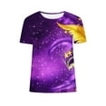 thumbnail image 5 of RKSTN Women's Oversized Mardi Gras T Shirts Crewneck Funny Carnival Graphic Printed Short Sleeve Shirts Tops Womens Casual Summer Plus Size Round Neck Loose Fits Comfy Holiday Tee Shirts, 5 of 5