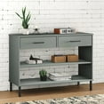 thumbnail image 2 of vidaXL Console Armoire Buffet Rangement avec Pieds en Métal Bois Massif Pin OSLO, 2 of 6