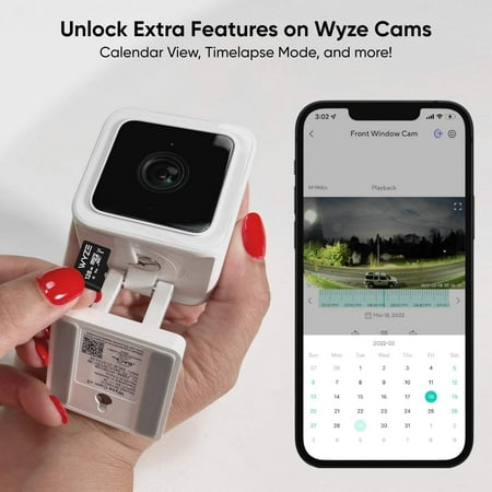 Wyze Expandable Storage 128GB MicroSDXC Card Class 10, Black