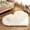 White, variant on Heart Rug, White Heart Shaped Rug, Fluffy Faux Fur Rugs, Shag Mats for Bedroom Living Room, Love Coquette Room Decor 28x35in