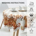 thumbnail image 4 of Fall Tablecloth Round 60 x 60 Inch Thanksgiving Buffalo Plaid Pumpkins Table Cloth Polyester Fabric Farmhouse Harvest Autumn Table Cover for Kitchen Party Picnic Outdoor Decor, 4 of 6