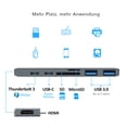 thumbnail image 3 of USB C Hub Adapter for MacBook Pro M1 / MacBook Air M1 with 3 USB 3.0 Ports and SD Card Reader, 3 of 6