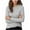 Gray, variant on FAIWAD Long Sleeve Tops for Women Striped Crew Neck Classic Loose T-Shirts Casual Lightweight Pullover