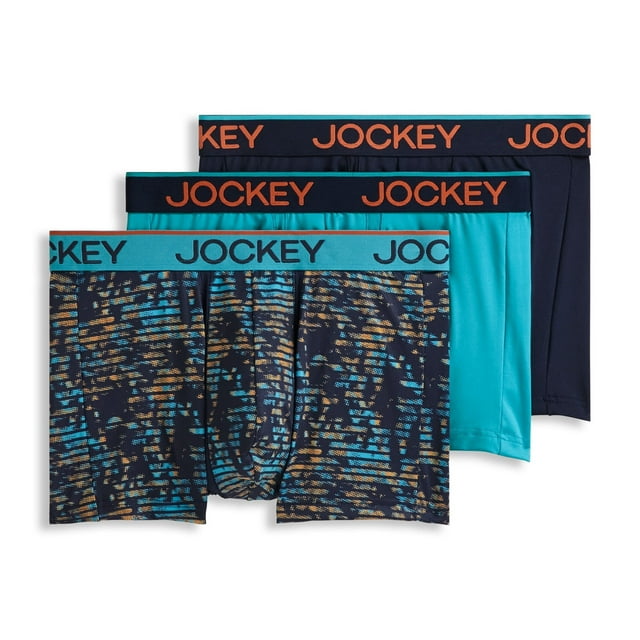 Jockey Men's Chafe Proof Pouch Microfiber 3" Trunk - 3 Pack