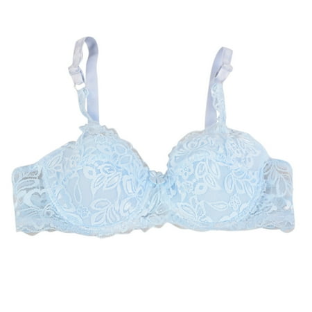 

Dadaria Seamless Bras for Women Female Ultrathin Lace Bras Lingerie Comfortable Underwear Sky Blue 75B Women