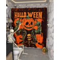 thumbnail image 5 of Halloween Pumpkin Shower Curtain Set ，Waterproof Fabric Shower Curtains Leather Jacket Skull Skeleton Shower Curtains for Bathroom,Bathroom Decor 72"x72", 5 of 6
