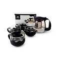 thumbnail image 3 of TRESSO Set de tetera de cristal de 700 ml con 4 tazas de 150 ml cada una, Color Negra, 3 of 5