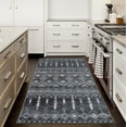 thumbnail image 4 of ReaLife Rugs Machine Washable Printed Moroccan Charcoal Eco-friendly Recycled Fiber Area Runner Rug (2'6" x 8'), 4 of 8