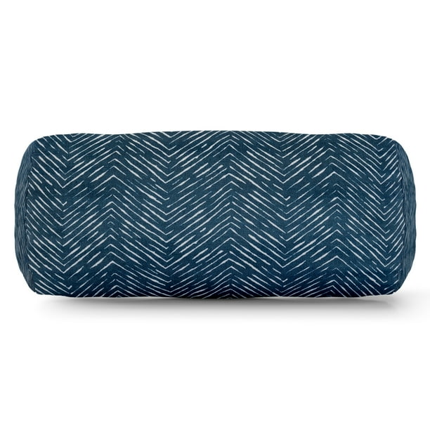 Majestic Home Goods Indoor Outdoor Navy SouthWest Round Bolster